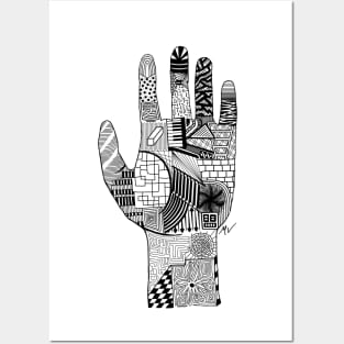 "Marked Hand" (WHITE) Posters and Art